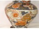 Covered pot lamp oil porcelain Imari Japan herons flowers bronze nineteenth