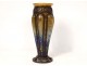 Blown glass vase André Delatte Nancy Art Deco frame wrought iron twentieth