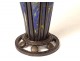 Blown glass vase André Delatte Nancy Art Deco frame wrought iron twentieth