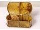 Small box double agate box gilded brass Restoration XIXth