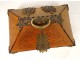 Indo-Portuguese travel box painted wood XIXth century bronze fittings