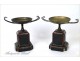 Pair of marble and bronze censers NAPIII 19th