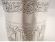 Monogrammed silver pedestal cup 19th