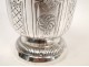 Monogrammed silver pedestal cup 19th