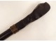 19th century carved wood handle double blade sword cane