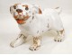 Dog sculpture earthenware pottery Bavent 19th