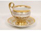 Cup chocolate first Empire Paris porcelain 19th