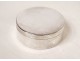 Round host box in silver metal 20th century communion church