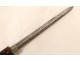 Dagger sword cane with pommel system 6 faces silvered bronze XIXth