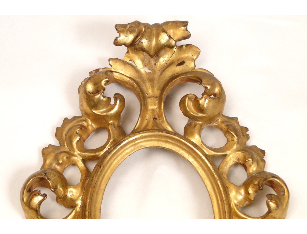Carved gilt frame Foliage and Flowers 19th