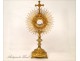 Monstrance Monstrance gilded copper cross 20th