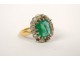 Emerald Ring yellow gold and diamond jewelery