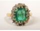 Emerald Ring yellow gold and diamond jewelery