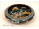 Flat cloisonné enamal Qing Dynasty dragon decor