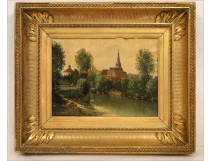 HSP River Village Landscape Framework golden stuccoed 19th