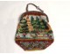 Small minaudière evening handbag bead work metal landscape XIXth