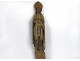 Polychrome carved wood statue Breton bishop Saint Brittany XVIIth century