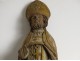 Polychrome carved wood statue Breton bishop Saint Brittany XVIIth century