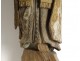 Polychrome carved wood statue Breton bishop Saint Brittany XVIIth century