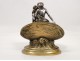 Tidy silvered bronze shell girl cherub 19th