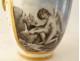 Paris porcelain cup saucer grisaille gilding young woman Empire XIXth