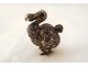 Small solid silver sculpture seated poodle dog 21.98gr 20th century