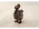 Small solid silver sculpture seated poodle dog 21.98gr 20th century