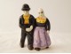 Couple earthenware characters HB Quimper Breton wedding 20th century