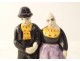 Couple earthenware characters HB Quimper Breton wedding 20th century