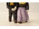 Couple earthenware characters HB Quimper Breton wedding 20th century