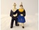 Couple earthenware characters HB Quimper Breton wedding 20th century