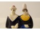 Couple earthenware characters HB Quimper Breton wedding 20th century