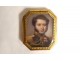 Miniature painted portrait Colonel Vicomte de Coutard gold frame Empire XIXth