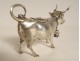 Small German solid silver cow bell cream jar 108.29gr late 19th century