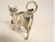 Small German solid silver cow bell cream jar 108.29gr late 19th century