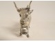 Small German solid silver cow bell cream jar 108.29gr late 19th century