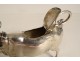 Small German solid silver cow bell cream jar 108.29gr late 19th century