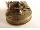 Musical seal stamp gilded metal chain box music monogram XIXth century