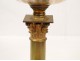 Oil Lamp W &amp; W Kosmos Brenner Crystal Onyx NAPIII 19th