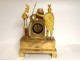 Pendulum Empire gilt bronze Roman helmeted man Love A La Plus Belle XIXth