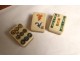 Chinese Mahjong game box exotic wood tiles bamboo birds China twentieth