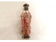 Bohemian crystal salt bottle carved Chinese character solid silver XIXth