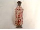 Bohemian crystal salt bottle carved Chinese character solid silver XIXth