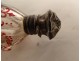 Bohemian crystal salt bottle carved Chinese character solid silver XIXth