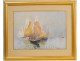 Marine View of Venice watercolor Noradino Zapparoli 20th