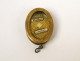 Reliquraire oval pendant gold metal Montfort ossibus 19th