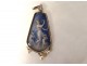 Pendentif or massif 18K miniature nacre femme putti perles Art Nouveau XIXè