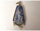 Pendentif or massif 18K miniature nacre femme putti perles Art Nouveau XIXè