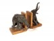 Pair of bookends elephant sculptures Ary Bitter bronze Art Deco 20th century