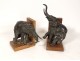 Pair of bookends elephant sculptures Ary Bitter bronze Art Deco 20th century